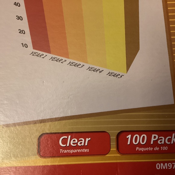 New in Box OfficeMax 100 CLEAR Heavyweight Sheet Protectors - Picture 5 of 5